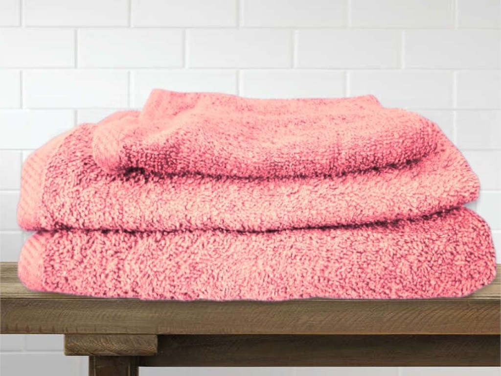 Σετ Πετσέτες Μπάνιου Βαμβακερές Σομόν Γαρύφαλλο | Γαρύφαλλο - Λευκά Είδη